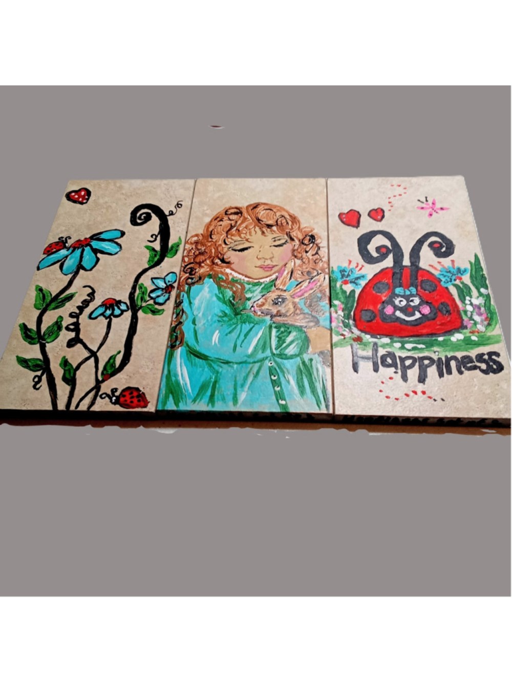 Handpainted Ceramic Folk Art Tiles